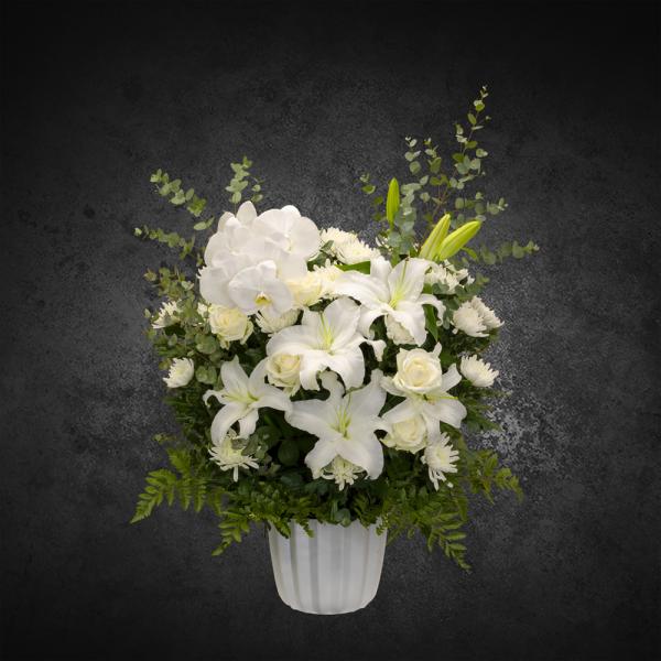 葬儀式・法事用 供花 特別花ミックス TKM-M250 白グリーンタイプ