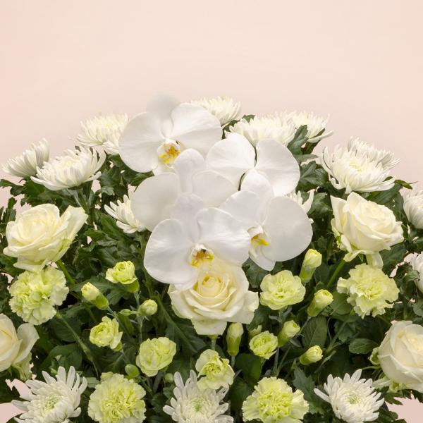 葬儀式・法事用 供花 ミックス HM3-M180 白グリーンタイプ