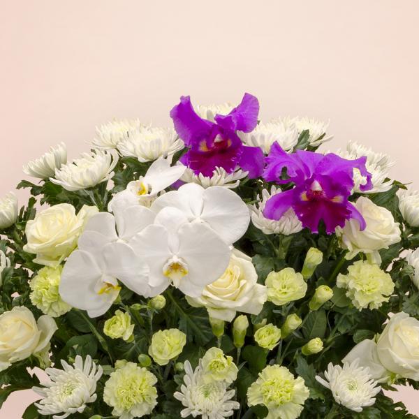 葬儀式・法事用 供花 ミックス HM3-M230 白グリーンタイプ