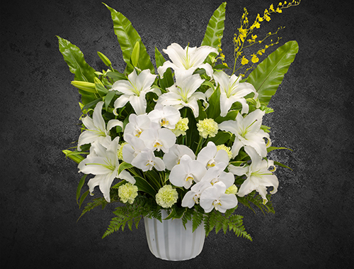 葬儀式・法事用 供花 特別花洋花 TKY-M251 白グリーンタイプ