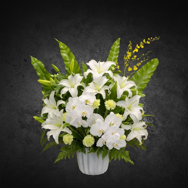 葬儀式・法事用 供花 特別花洋花 TKY-M251 白グリーンタイプ