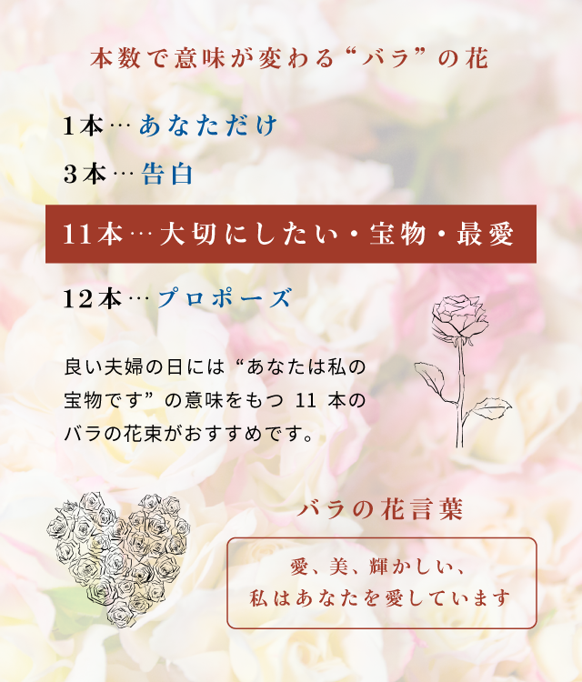 Dandy Rose 11月22日は 良い夫婦 の日です Hanatomo Online Shop